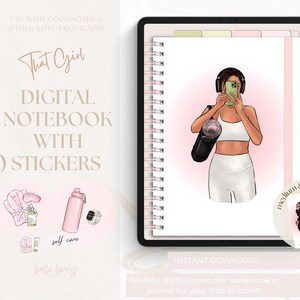 That Girl Digital Notebook: Goodnotes Journal with Stickers (PDF)
