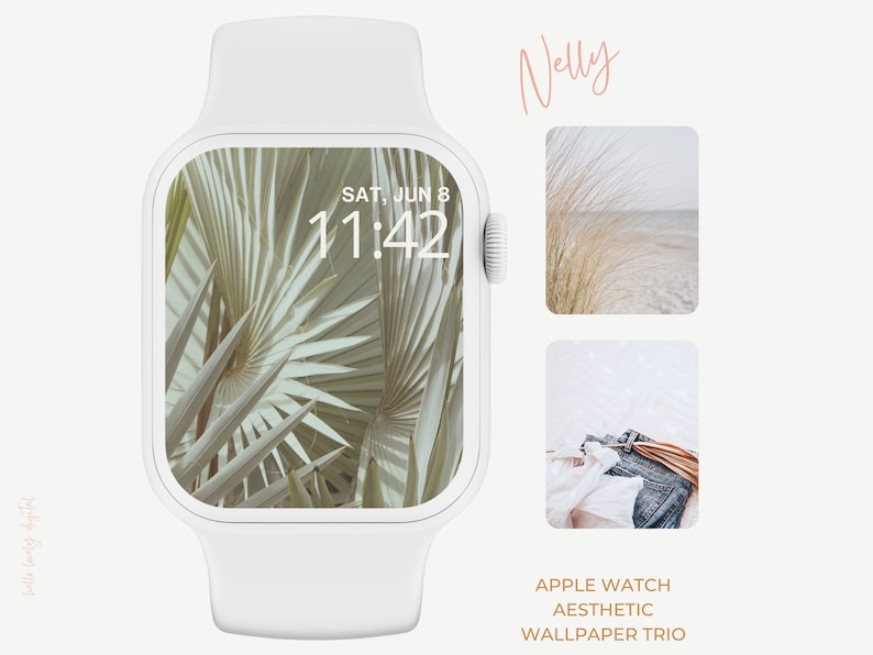 Minimal Apple Watch Wallpaper, Aesthetic Watch Face, Summer Wallpaper