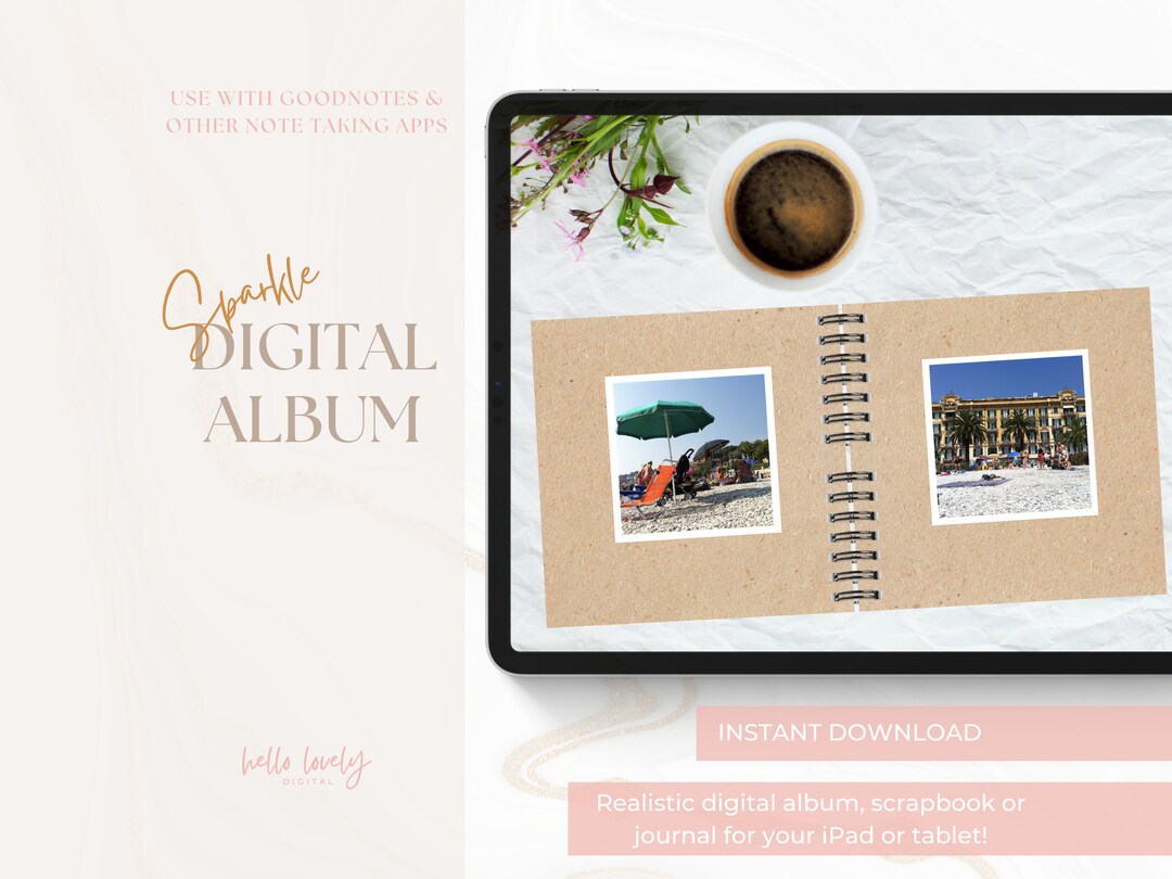 Digital Photo Album Boho Goodnotes Album Digital Scrapbook Etsy