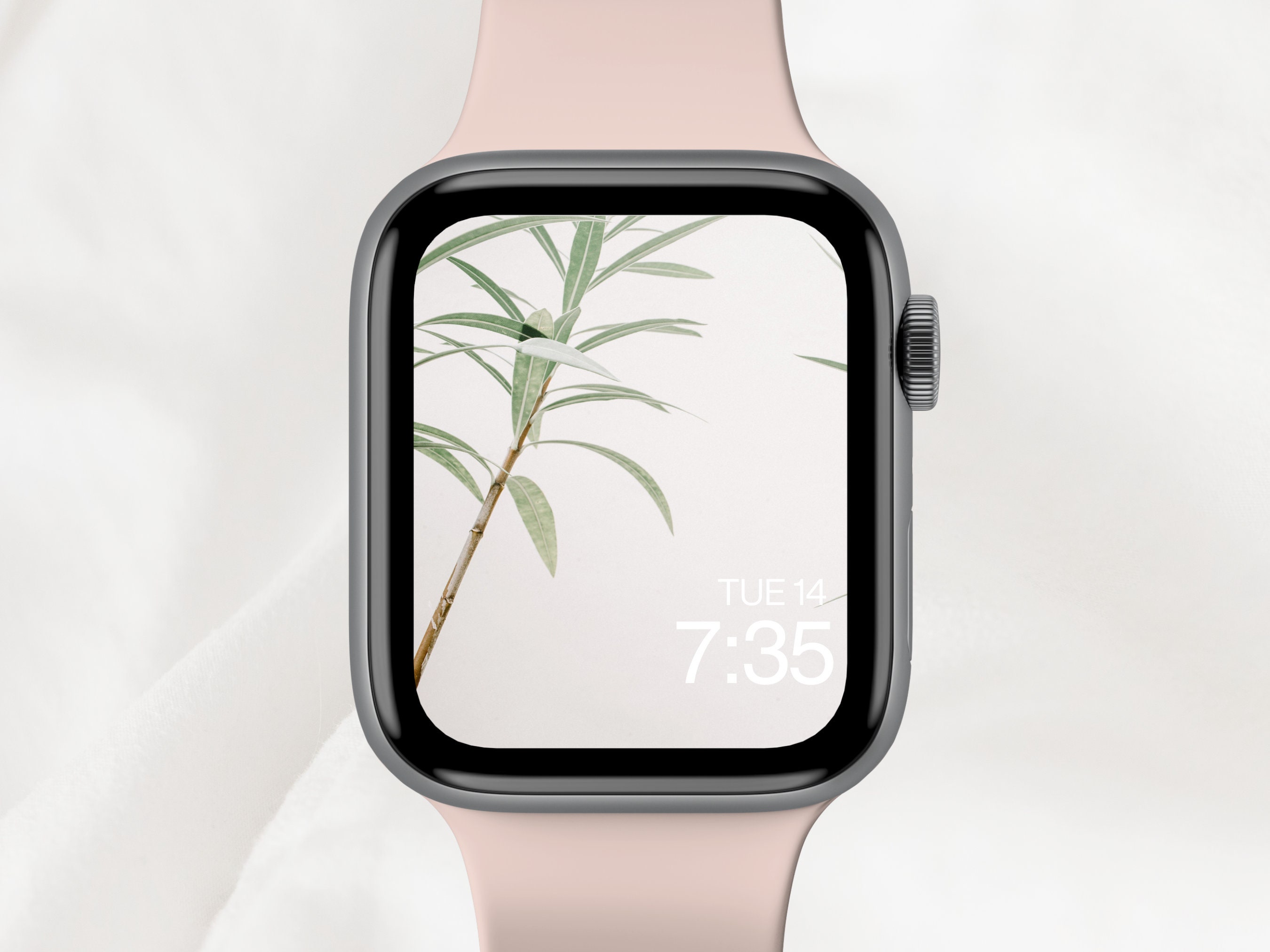 Minimal Apple Watch Wallpaper, Aesthetic Watch Face, Pretty Smartwatch