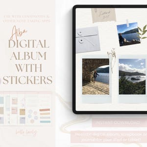 Digital Photo Album, Memory Book, GoodNotes Scrapbook, Digital Journal, iPad Photo Album, Daily Photo Journal, Aesthetic Digital Stickers