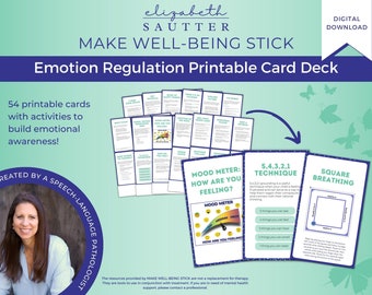 Emotion Regulation Printable Card Deck