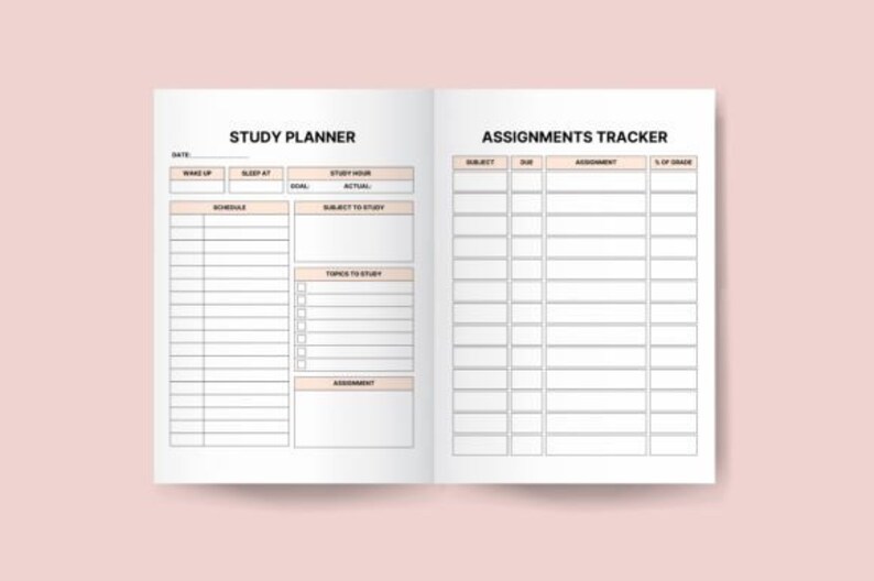 Editable 20242025 Student Planner Canva Template, KDP Student Planner