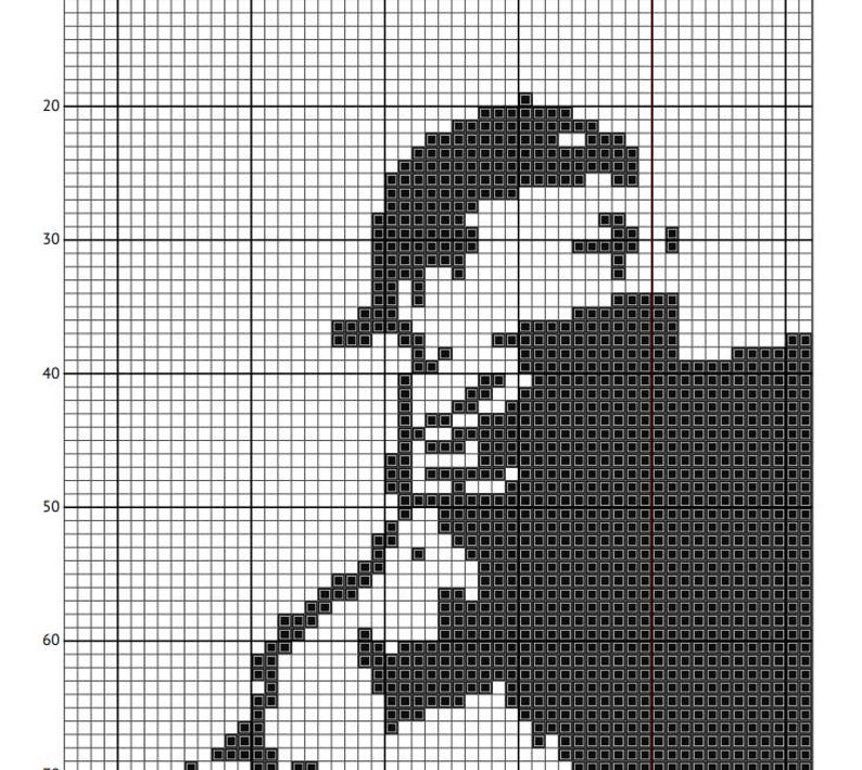 Banksy Cross Stitch Art Pdf Pattern, Easy Cross Stitch, Simple Cross ...