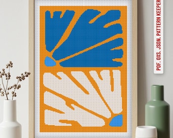 Blue Yellow Flower cross stitch pattern , flowers Cross stitch pdf, Flower cross stitch retro, Boho Cross stitch patterns, tiny cross stitch