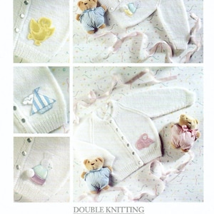 Baby Cardigan DK 6-36 Months 18-22 in Vintage Knitting Pattern PDF instant download English Only