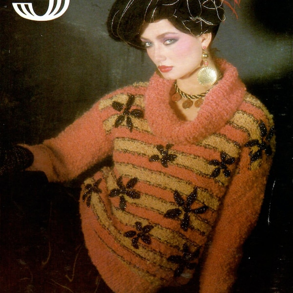 Ladies Women Cowl Neck Sweater Vintage Knitting Pattern PDF Instant Download to fit 32-38" 81-97cm