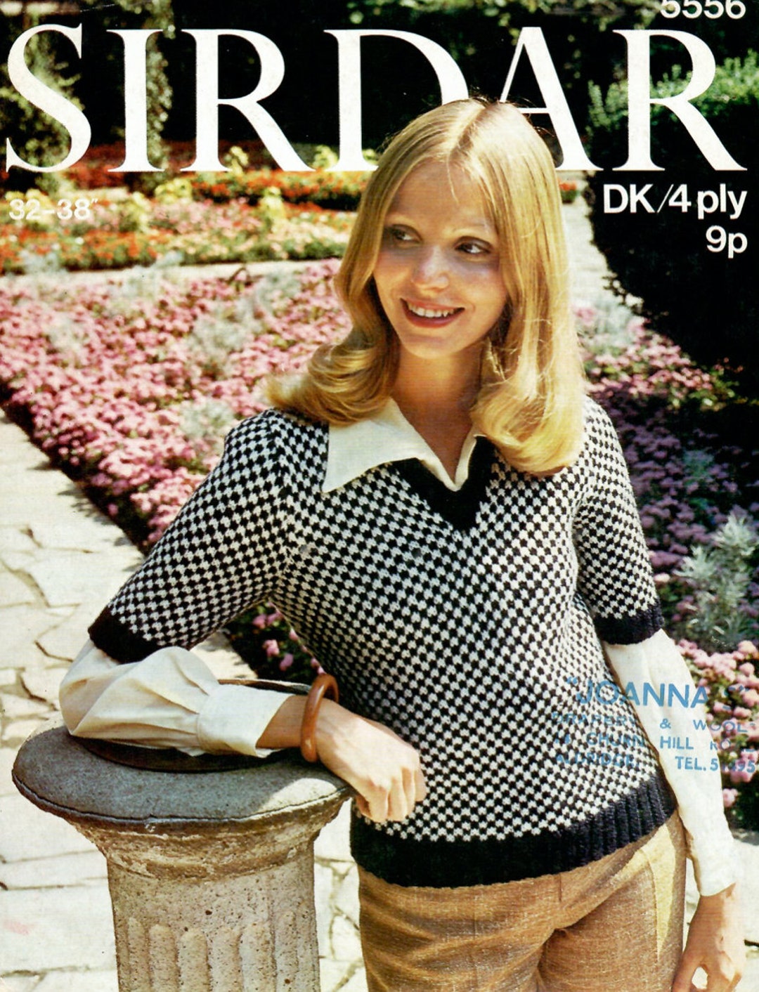 Ladies Women Checkered Tank Top 4 Ply DK Vintage Knitting Pattern