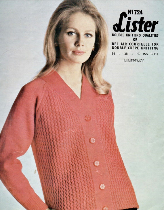 Damen Frauen DK Lister Jacke Strickjacke mit V-Ausschnitt