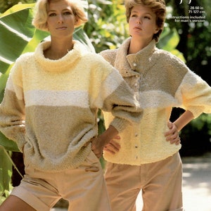 Ladies Women Jacket and Sweater Sandpiper Knitting Pattern PDF Digital Instant Download to fit 71-127cm 28-50in English Only