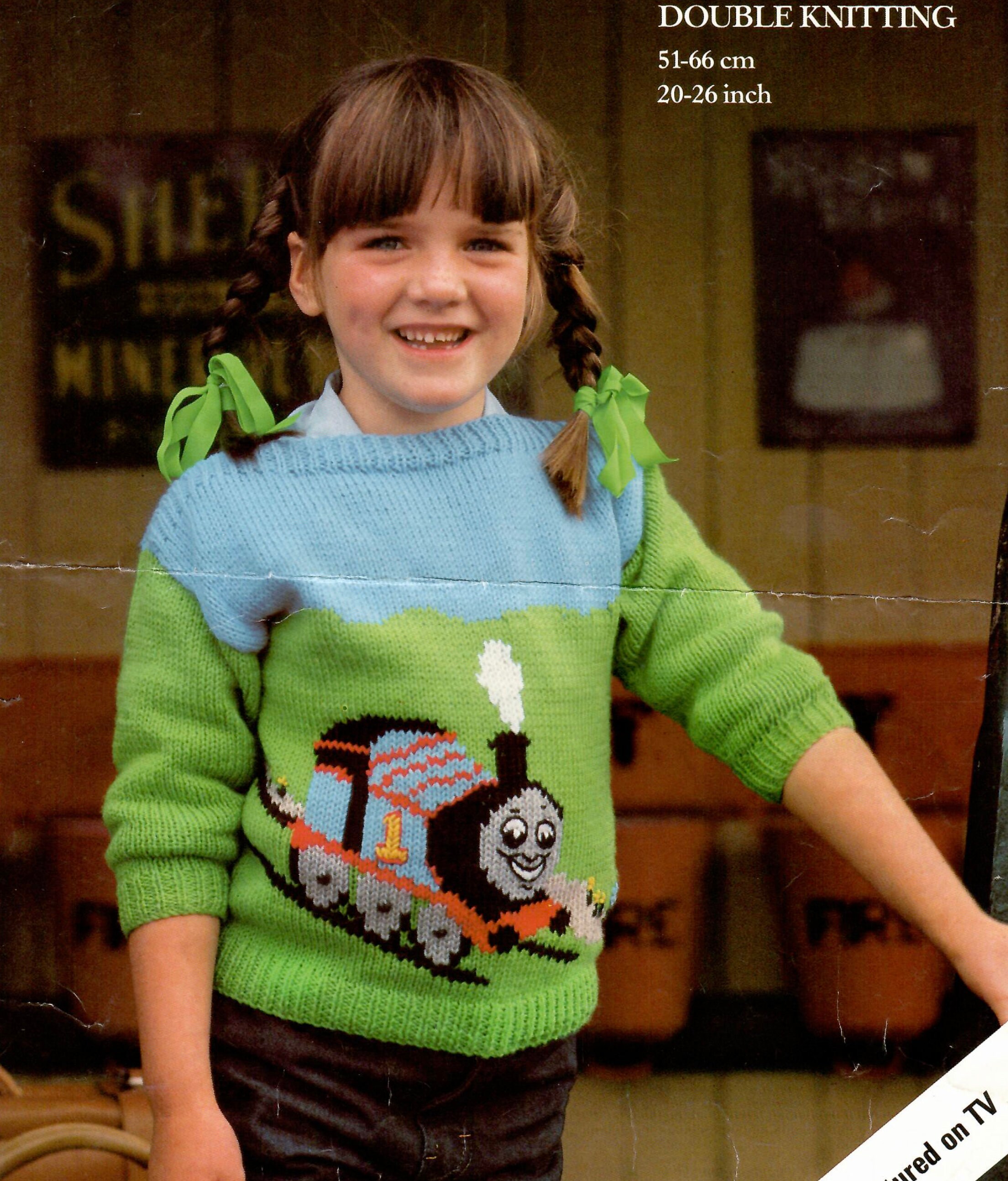 Children DK Sweater Thomas the Tank Knitting Pattern PDF Instant 