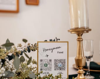 Wedding QR Codes Templates- Honeymoon funds, Share images
