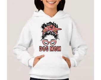 Dog Mom Graphic Sweatshirt: Long Sleeve Dog Lover Pullover