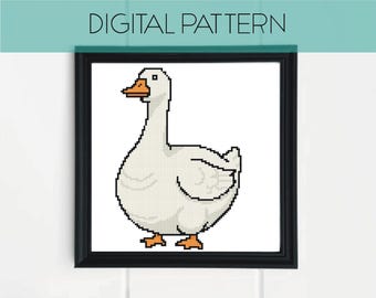 Padrão de ponto cruz de ganso: Pixel Art divertido (padrão em PDF)
