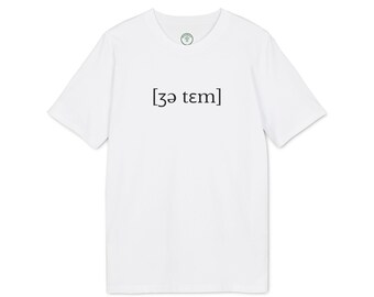 Je Taime T-Shirt French Typography Tee Minimalist Romantic Gift Organic Cotton