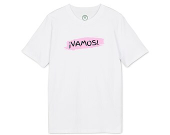 VAMOS  - the tee that embodies adventure, action, and motivation. Made for go-getters who are always ready for the next challenge.
