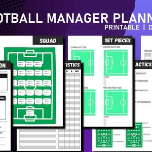 Football Manager Planner | Printable/Digital Planner for Football Manager 2023 | FM23 Digital