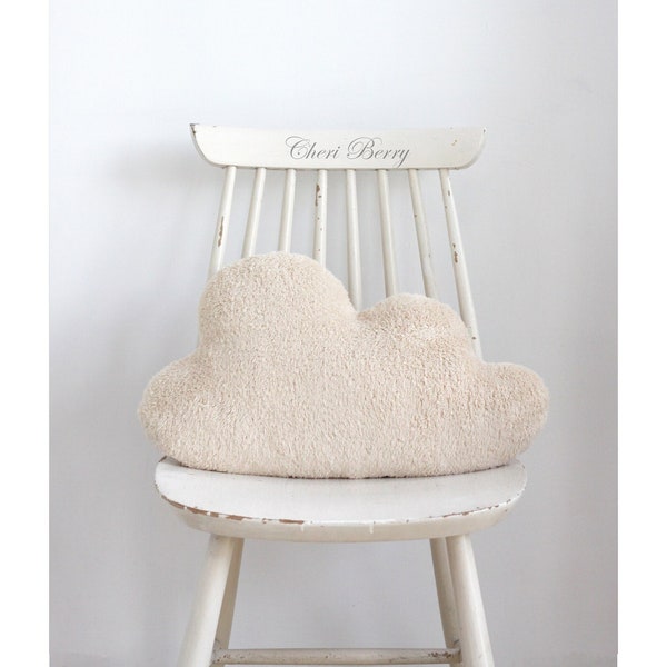 Beige Teddy Fluffy Cloud Pillow | Faux Fur Cloud Cushion | Sherpa Cloud Cushion | Boucle Cloud Shape Pillow | Nursery Decor Pillow