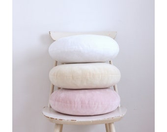 Round Velvet Pillow | Custom Colours All Size Round Velour Cushion | Whimsical Pillow | Velour Pillow | Kids Soft Pillow | Pastel Pillow