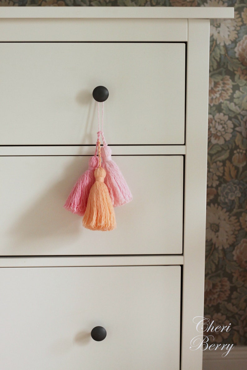 Door Knob Tassels Boho Wall Hanging Drawer Decor Tassel Etsy