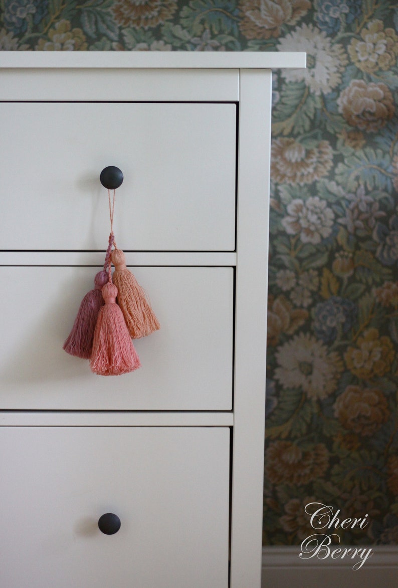 Door Knob Tassels Boho Wall Hanging Drawer Decor Tassel Etsy