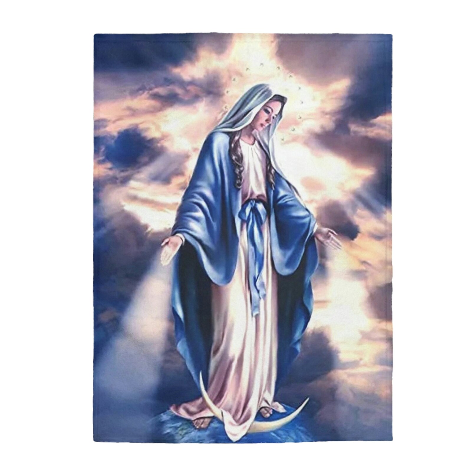 Virgin Mary Blanket Holy Religious Etsy