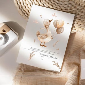 Cartes bébé jalon imprimables – Adorables dessins d'animaux mignons avec des ballons