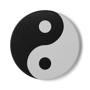 Yin Yang Ceramic Coaster, Zen Home Decor, Meditation Gift, Coffee Table Accessory, Modern Kitchenware, Wellness Decor