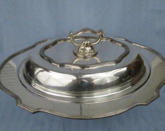 Lawrence B Silver Co. Oval Silverplate Serving Bowl