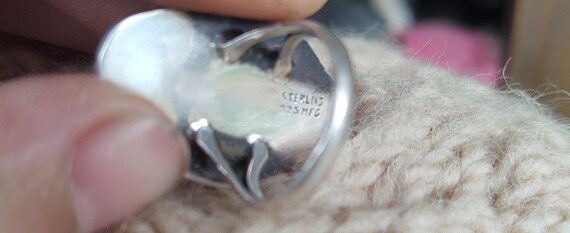 Sterling Silver and Fire Opal Statement Ring - image 5
