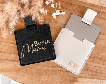 Personalisierter Taschenspiegel | Spiegel mit Name | Geschenkidee | Mitbringsel | Muttertag | Geburtstag | Weihnachten | Hochzeit | Freundin