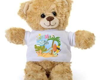 Sommer Bär, Lehrer Geschenk, Teddybär, Kinder Geschenk, Sommer Geburtstagsgeschenk, Tropische Urlaubsansage, Andenken Geschenk, niedlicher kuscheliger Teddybär