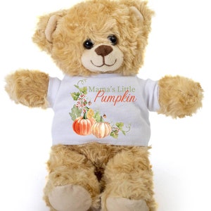Mama's Little Pumpkin Teddy Bear, Fall Baby Gift, Baby Shower Gift, New Mom Gift, Pumpkin Teddy Bear, Fall Baby Shower Décor, Mama's Pumpkin