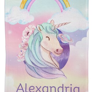 Personalized Baby Blanket, Custom Name Baby Blanket, Unicorn Little Girl Blanket, Super Soft Blanket, Child Blanket, Pet Blanket