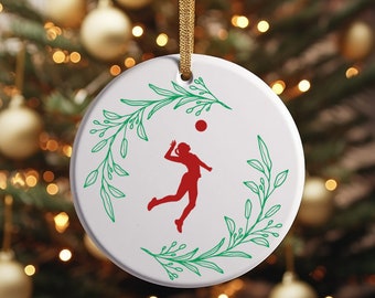 Ornamento per l'albero di Natale di pallavolo, decorazioni per le vacanze sportive, regalo per l'allenatore di pallavolo, regalo per la squadra di pallavolo, ornamento per le vacanze, regalo ricordo