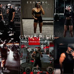 10 GYM Selfie Lightroom Presets | Mobile + Desktop | Fitness, Selfie, Workout | Blogger and Instagram | Plus Adobe Camera Raw