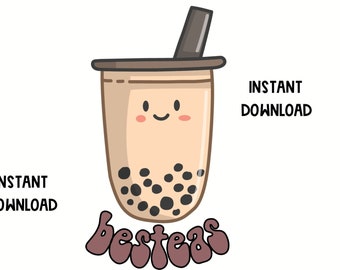 Boba Tea PNG, Boba SVG, Bubble Tea PNG, Funny Boba Design, Bubble Tea  Clip Art, Boba tea Cut File, Kawaii Design, Instant Download