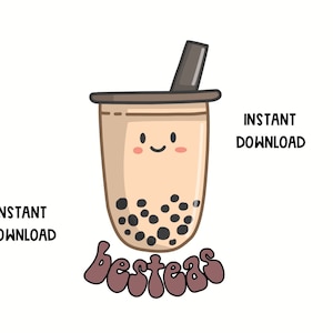 Boba Tea PNG, Boba SVG, Bubble Tea PNG, Funny Boba Design, Bubble Tea  Clip Art, Boba tea Cut File, Kawaii Design, Instant Download