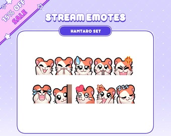 Hamtaro Emotes for Twitch, Discord, YouTube (Digital Download)