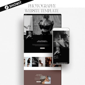 Showit Website Templates for Photographers, Boudoir Template , Photography Website, Boudoir and Wedding Photographer, Instant Download image 1