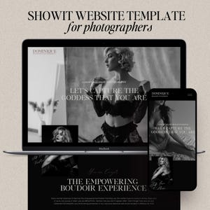 Showit Website Templates for Photographers,  Boudoir Template , Photography Website, Boudoir and Wedding Photographer, Instant Download