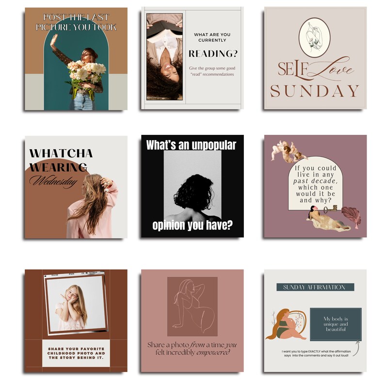 Boudoir VIP Group Content with Captions Daily MARCH Engaging Boudoir Canva Graphics, Facebook Boudoir Group Content, Fully Customizable afbeelding 4