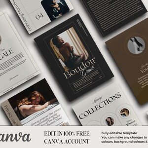 Boudoir Client Guide Template Canva, Luxury Boudoir Style Guide, Photographer Magazine Template PDF, Boudoir Price guide, Client Brochure image 2