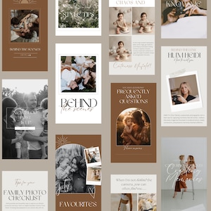 Fotograf Instagram Story Canva Template 100 Boho Familien Fotografie Instagram Geschichten Vorlage Bearbeitbares Instagram-Template Canva Bild 6