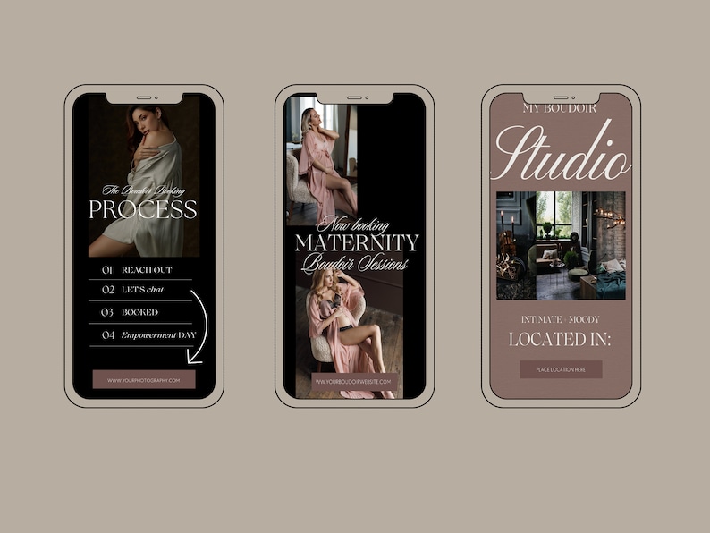 Boudoir Photographer Instagram Story and Post Canva Templates 125 Luxury Photography Instagram, Editable Instagram Stories Template image 6