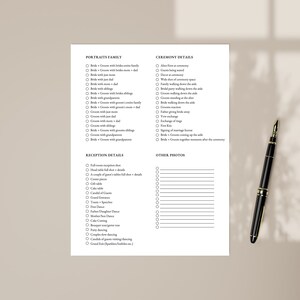 Wedding Photographer Timeline & Shot List Minimal, Modern Design Professional Copy 8 Designed Cover Options Editable in Canva image 4