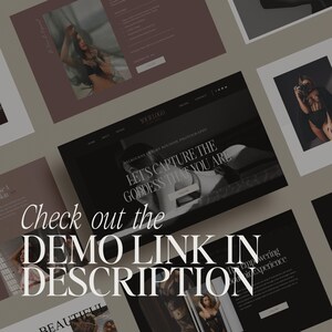 Mini Boudoir Photography Landing Page Showit Template for Photographers, ShowIt Website, Website Template, Customizable Website Template image 2