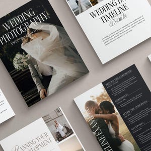 CANVA Photographer Welcome Template | Wedding Photography Pricing Guide Template | Photographer Magazine Template  | Wedding Client Brochure