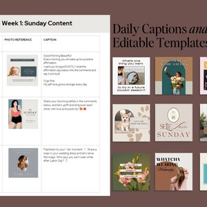 Boudoir VIP Group Content with Captions Daily MARCH Engaging Boudoir Canva Graphics, Facebook Boudoir Group Content, Fully Customizable afbeelding 7