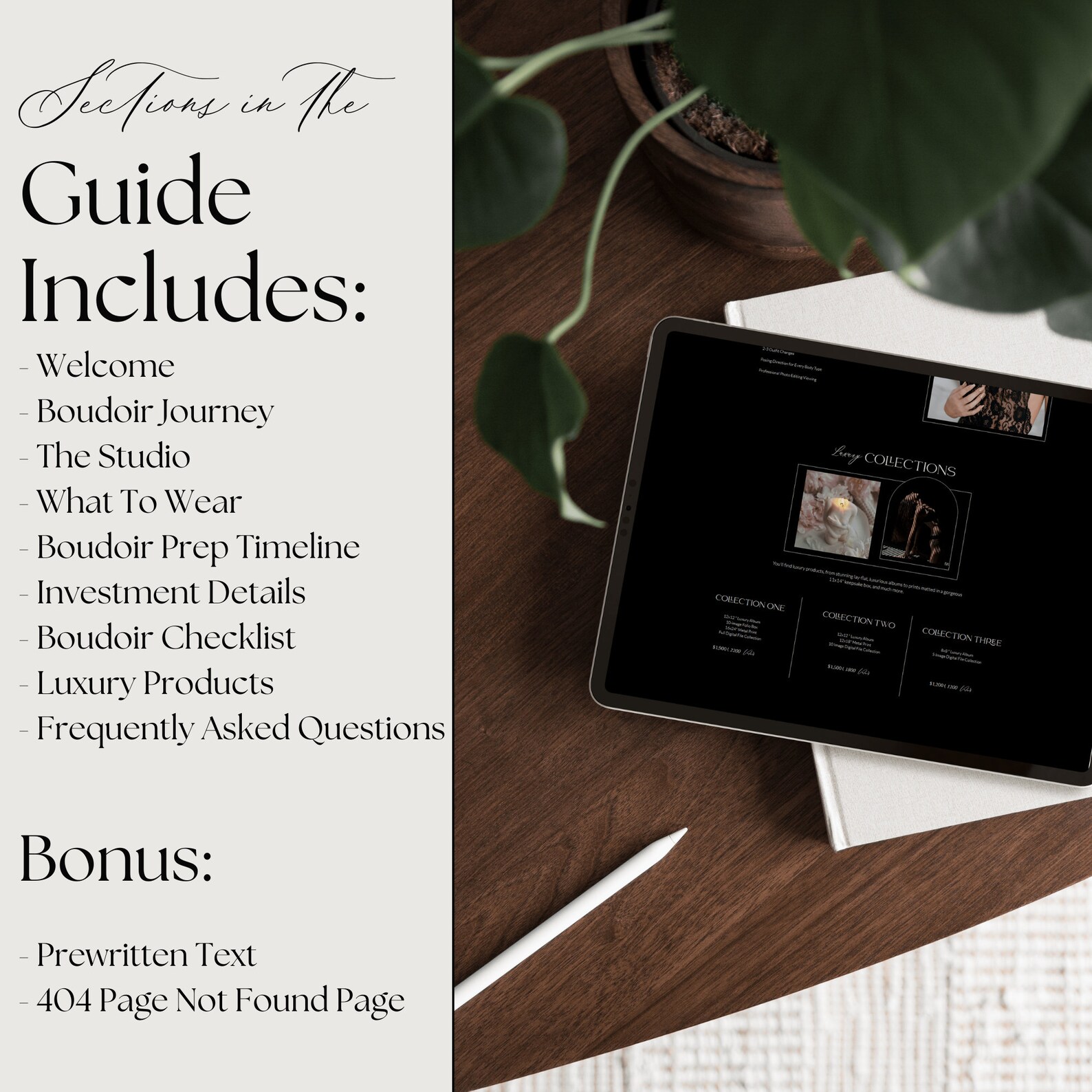 Showit Boudoir Guide Template Website Addon Boudoir Photography
